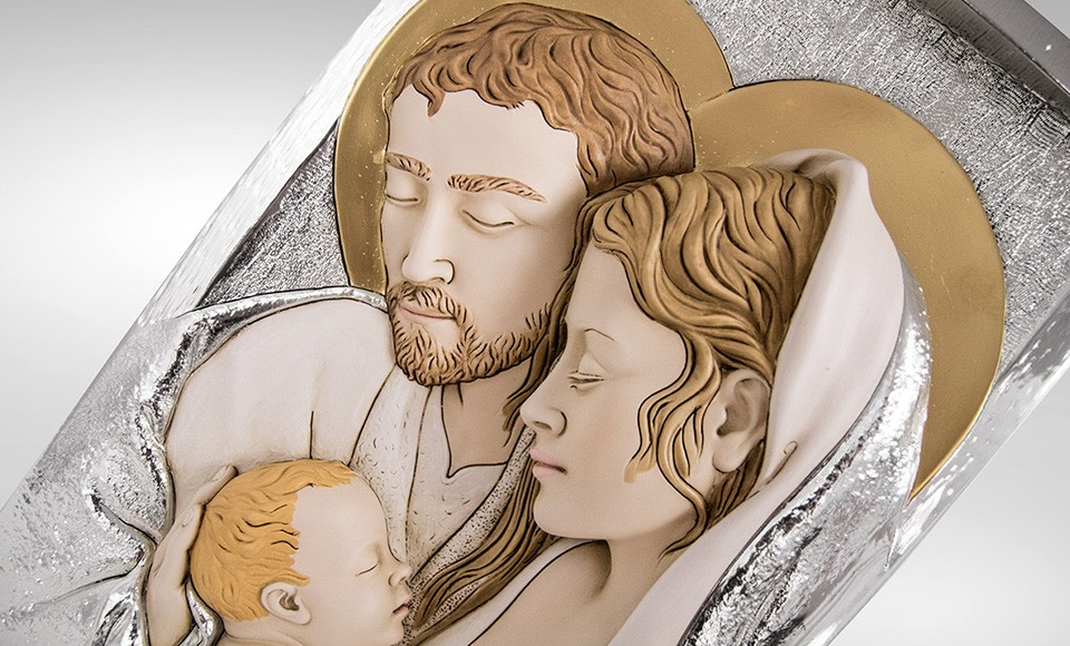 Silbernes Bild der Heiligen Familie