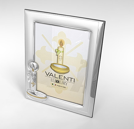 Silber Bilderrahmen zur Taufe Gechenk für Patenkind; Hersteller: Valenti & Co
