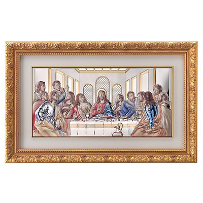 Letzte Abendmahl Heiligenbild in Rahmen Valenti & Co