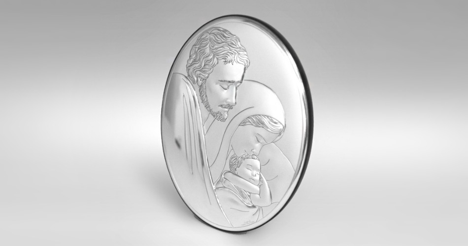 Heilige Familie Versilbertes Bild Mida Argenti