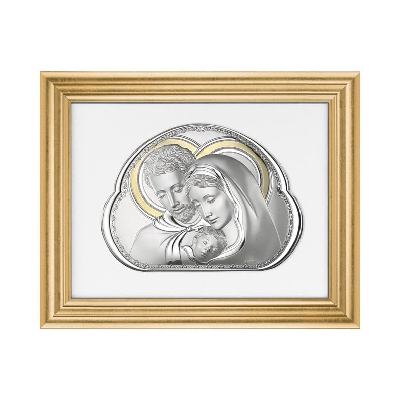 Heilige Familie Versilbertes Bild in Rahmen Valenti & Co