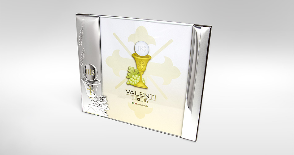 Versilberte Bilderrahmen für ein Kind Klassisches Kommunionsgeschenk Valenti & Co
