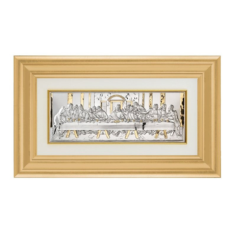 Letzte Abendmahl Heiligenbild in Rahmen Valenti & Co