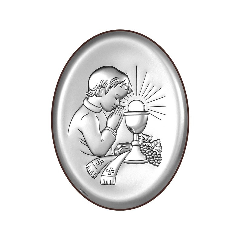 Kommuniongeschenk für Junge Silber Bild zur Erstkommunion Beltrami