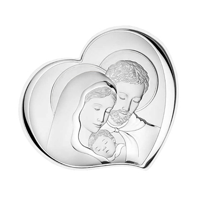 Silber Bild Heilige Familie Geschenk zur Hochzeit Valenti & Co