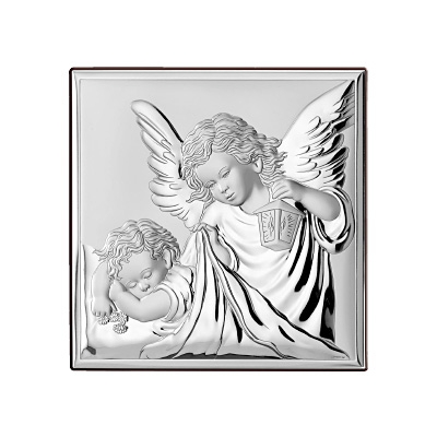 Engelchen über Kind Silber Bild für Patenkind; Hersteller: Valenti & Co