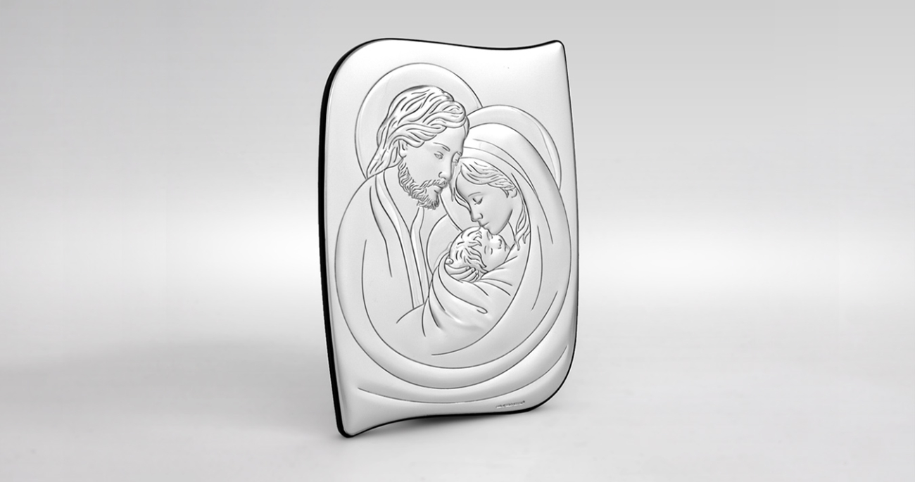Silber Bild Heilige Familie Geschenk zur Hochzeit Beltrami