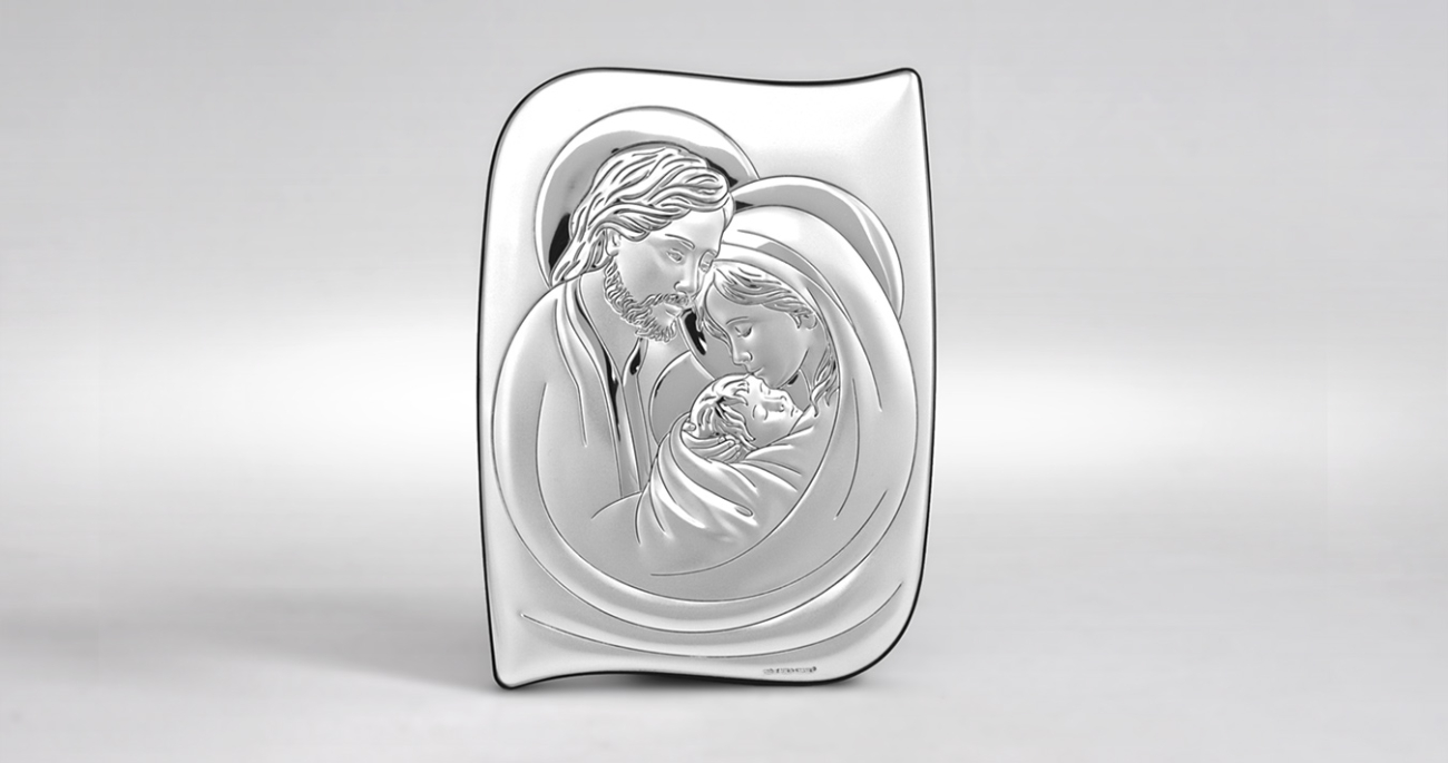 Silber Bild Heilige Familie Geschenk zur Hochzeit Beltrami
