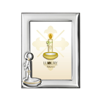 Silber Bilderrahmen zur Taufe Gechenk für Patenkind Valenti & Co