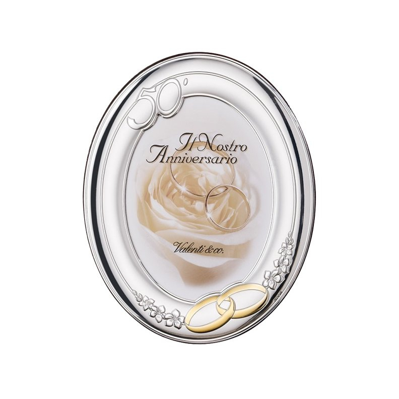 Silber Fotorahmen Valenti Geschenk zur 50 Hochzeit Valenti & Co