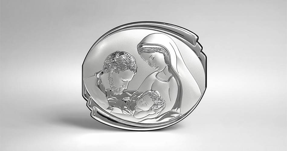 Silber Bild Heilige Familie Geschenk zur Hochzeit Beltrami