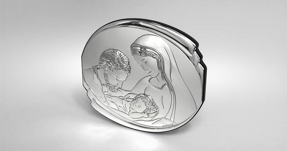 Silber Bild Heilige Familie Geschenk zur Hochzeit Beltrami