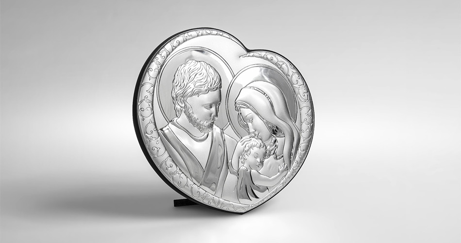 Silber Bild Heilige Familie Geschenk zur Hochzeit Beltrami