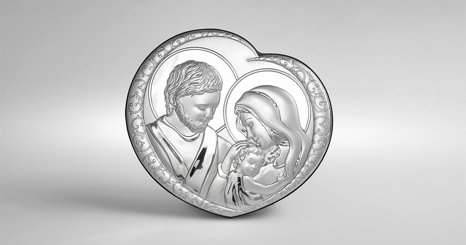 Silber Bild Heilige Familie Geschenk zur Hochzeit Beltrami