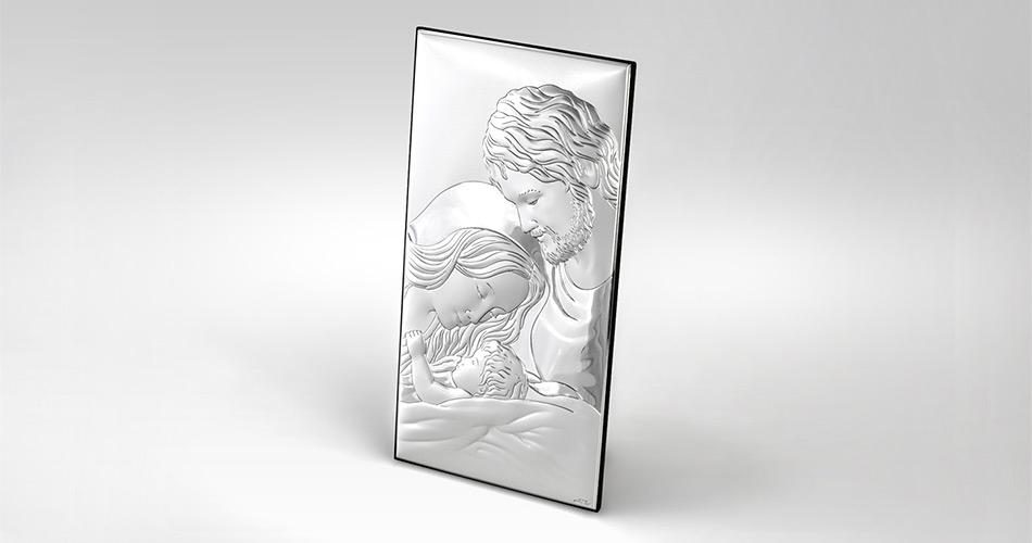 Silber Bild Heilige Familie Geschenk zur Hochzeit Valenti & Co