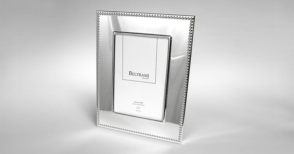 Silber Fotorahmen mit Passepartout Beltrami