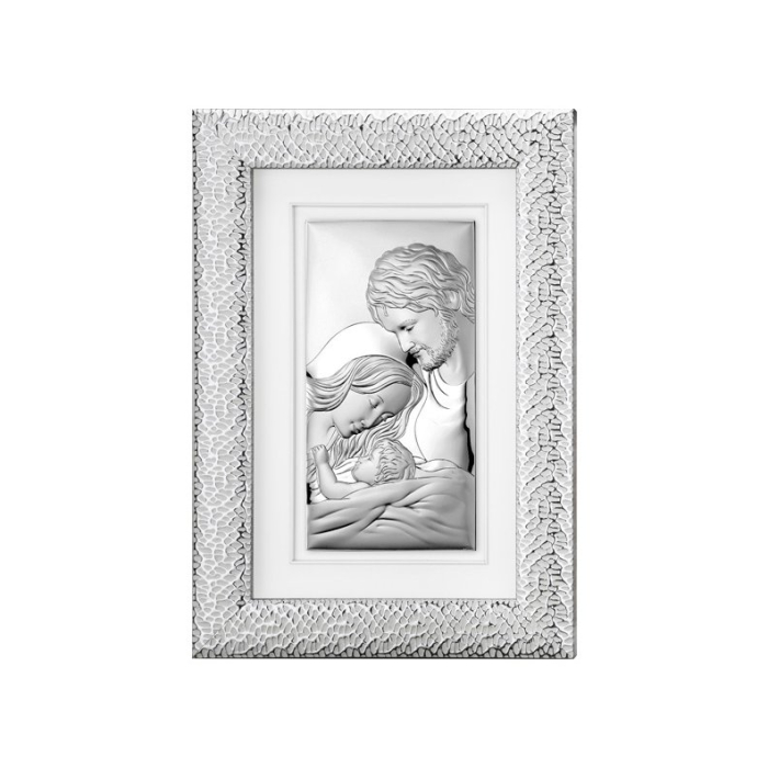 Heilige Familie Silber Bild in Rahmen hinter Glas Valenti & Co