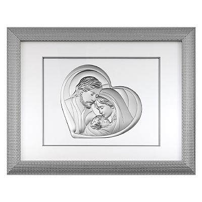 Heilige Familie Silber Bild in Rahmen hinter Glas; Hersteller: Beltrami