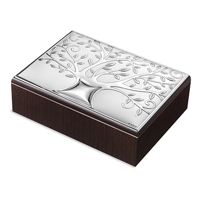 Schatulle mit Silberornament; Hersteller: Valenti & Co