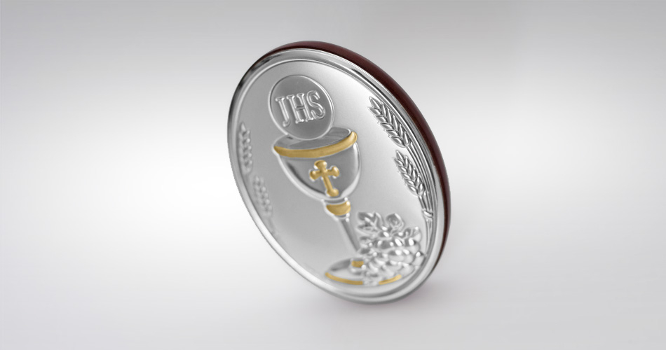 Silber Bild zur Kommunion Kommunion Geschenk Valenti & Co