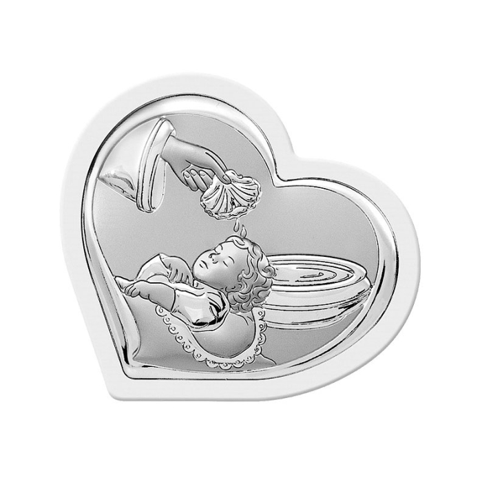 Silber Bild zur Taufe Taufgeschenk für Patenkind Beltrami