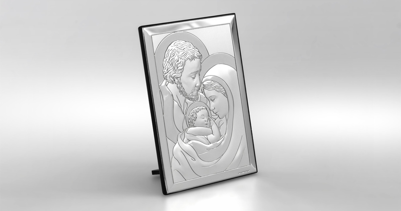Silber Bild Heilige Familie Geschenk zur Hochzeit Beltrami