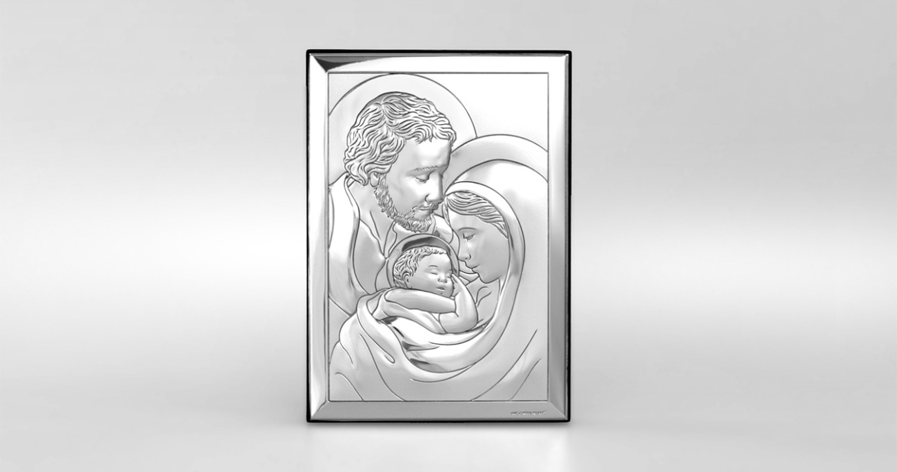 Silber Bild Heilige Familie Geschenk zur Hochzeit Beltrami