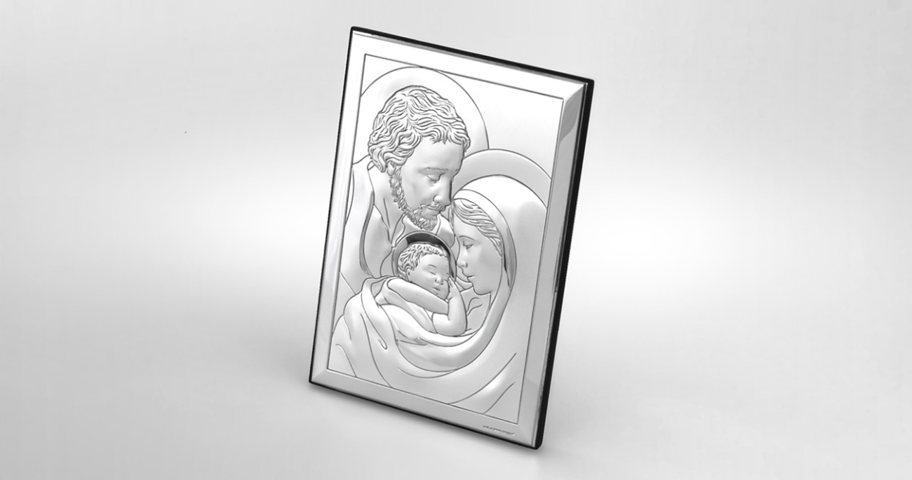 Silber Bild Heilige Familie Geschenk zur Hochzeit Beltrami