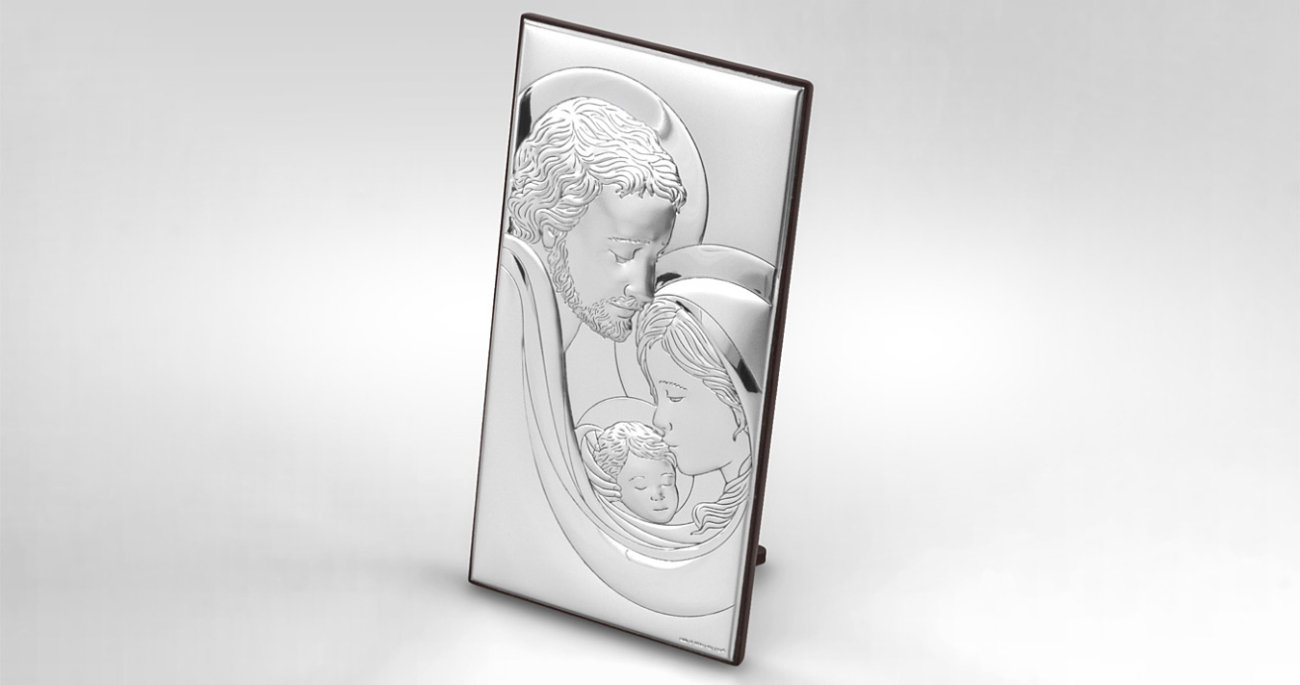 Silber Bild Heilige Familie Geschenk zur Hochzeit Beltrami