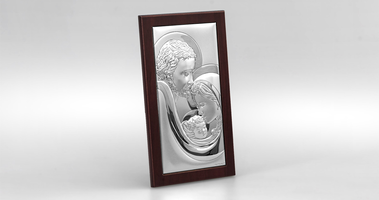 Silber Bild Heilige Familie Geschenk zur Hochzeit Beltrami