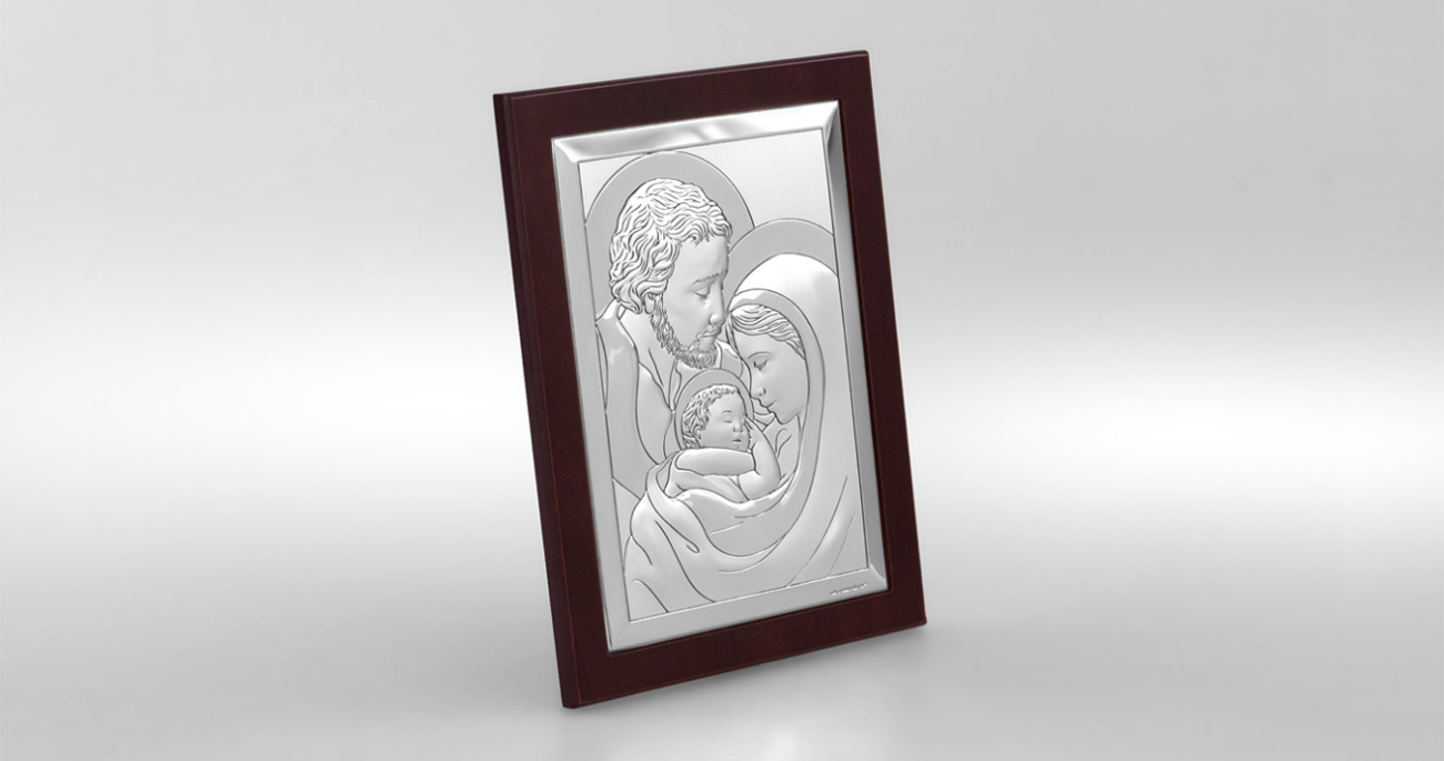 Silber Bild Heilige Familie Geschenk zur Hochzeit Beltrami