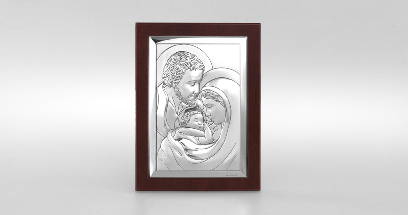 Silber Bild Heilige Familie Geschenk zur Hochzeit Beltrami