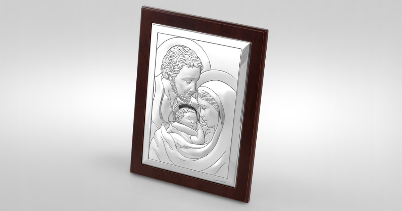Silber Bild Heilige Familie Geschenk zur Hochzeit Beltrami