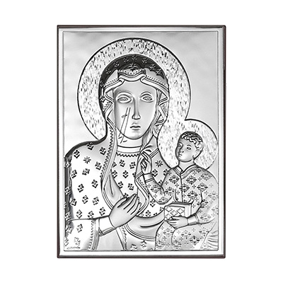 Schwarze Madonna von Tschenstochau Silberne Ikone; Hersteller: Beltrami