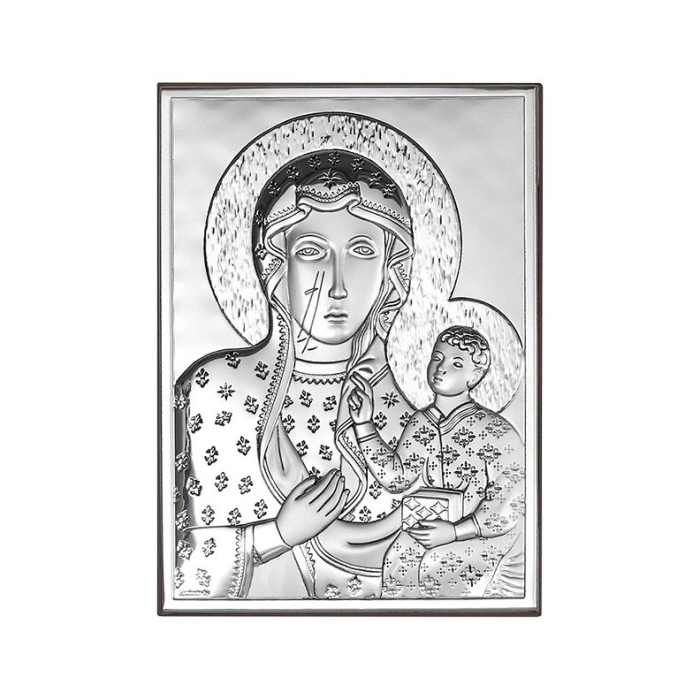 Schwarze Madonna von Tschenstochau Silberne Ikone Beltrami