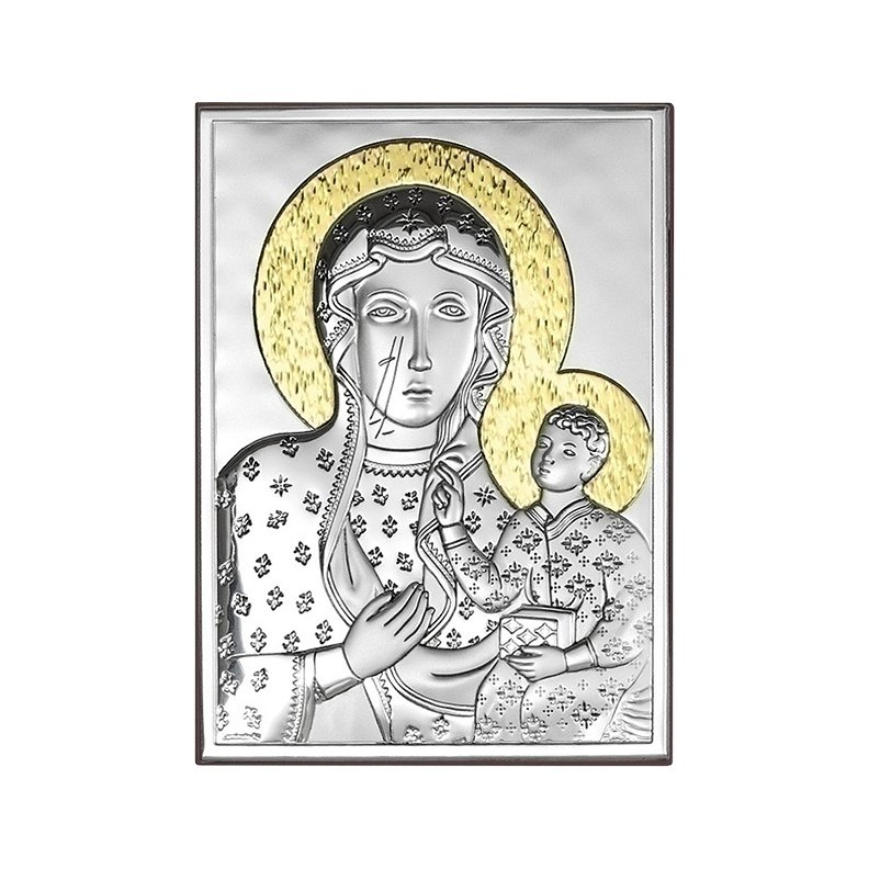 Schwarze Madonna von Tschenstochau Silberne Ikone Beltrami