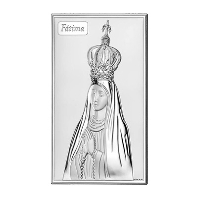 Unsere Liebe Frau von Fátima Silberne Ikone; Hersteller: Valenti & Co