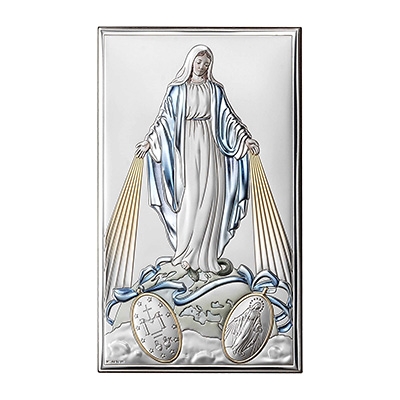 Madonna mit Kind Silberne Ikone; Hersteller: Valenti & Co