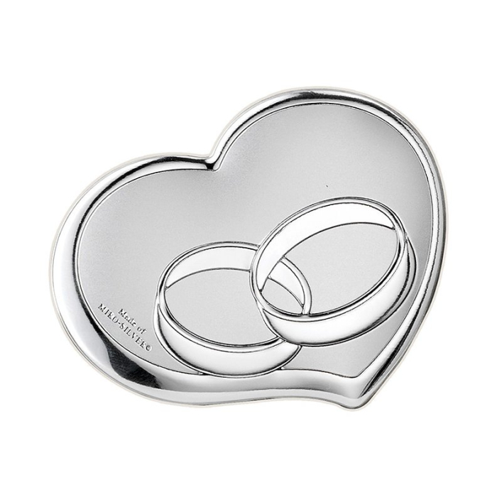 Silber Bild mit Eheringen Geschenk zur Hochzeit Valenti & Co