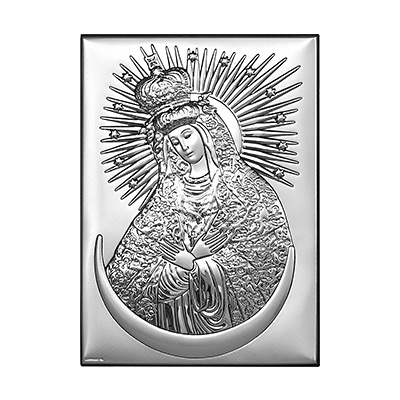 Madonna mit Kind Silberne Ikone; Hersteller: Beltrami