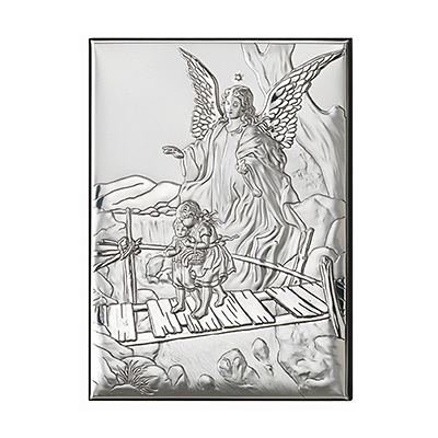 Schutzengel Silber Bild zur Taufe Valenti & Co