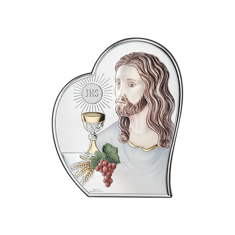 Silber Bild zur Kommunion für Kind Kommuniongeschenk Valenti & Co