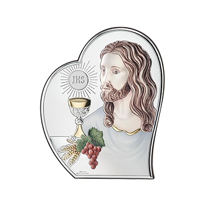 Silber Bild zur Kommunion für Kind Kommuniongeschenk Valenti & Co