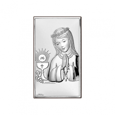 Silber Bild zur Kommunion für Mädchen Kommuniongeschenk; Hersteller: Valenti & Co