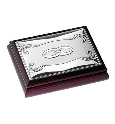 Schatulle mit Eheringen mit Silberornament Valenti & Co