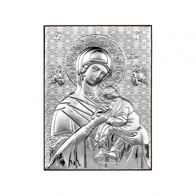 Lieben Frau von der immerwährenden Hilfe Silberne Ikone; Hersteller: Beltrami
