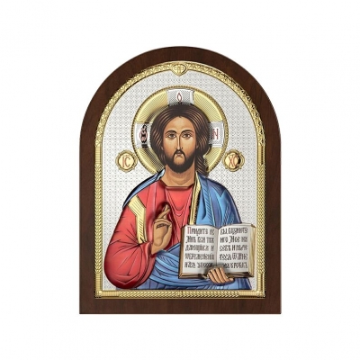 Christus Pantokrator Silberne Ikone; Hersteller: Beltrami