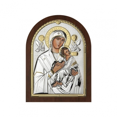 Lieben Frau von der immerwährenden Hilfe Silberne Ikone; Hersteller: Beltrami