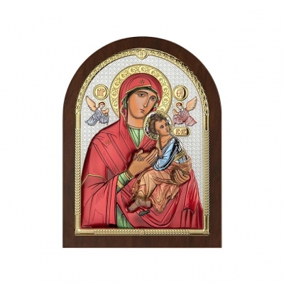 Lieben Frau von der immerwährenden Hilfe Ikone aus Silber; Hersteller: Beltrami