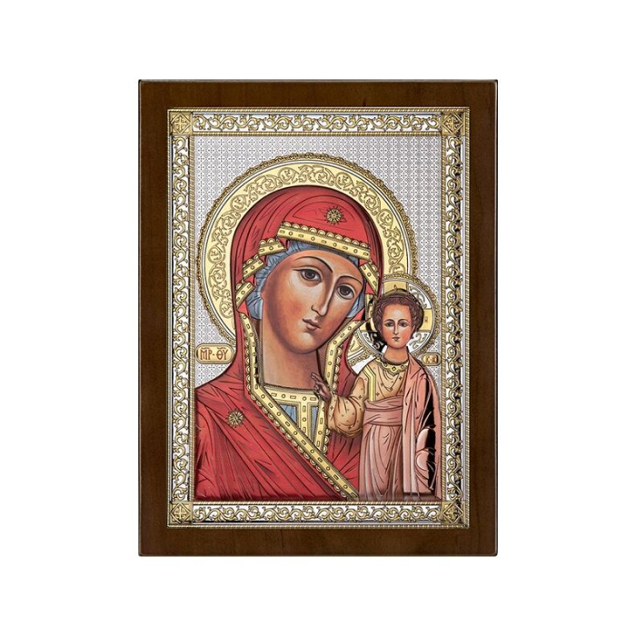 Ikone Muttergottes mit Kind aus Silber Edle religiöse Geschenkidee Beltrami